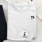 Ich liebe Dich - Personalisierter Premium Sweater mit süßer Illustration und Initialen