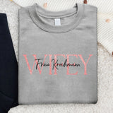 Wifey - Personalisierter Sweater für Paare zur Hochzeit
