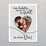 Neben Dir - Personalisiertes Poster mit Foto in Herzform