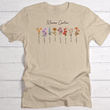 Mamas Garten - Personalisiertes T-Shirt für Mama und Oma mit Geburtsblumen