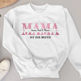 Mama - Personalisierter Sweater für Mama mit Kindernamen