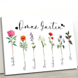 Omas Garten - Großeltern-Leinwand