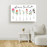 Omas Garten - Großeltern-Leinwand