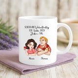 Weiße Tasse mit personalisiertem Spruch und Namen – individuelle Geschenkidee von Love & Faith