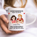 Herz Tasse Mock up Hände