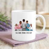 Weiße Tasse mit personalisiertem Spruch und Namen – individuelle Geschenkidee von Love & Faith