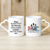 Weiße Tasse mit Herzhenkel und personalisiertem Namen – romantische Geschenkidee von Love & Faith
