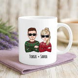 Personalisierte Tasse mit personalisierbarer Illustration und Spruch für Paare Du.Ich.Läuft. mit Foto – Motiv 2