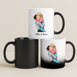 Magische Tasse mit Thermo-Farbwechsel und personalisiertem Namen – witzige Geschenkidee von Love & Faith