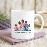 Weiße Tasse mit personalisiertem Spruch und Namen – individuelle Geschenkidee von Love & Faith