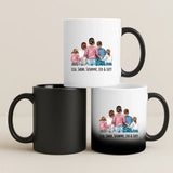Magische Tasse mit Thermo-Farbwechsel und personalisiertem Namen – witzige Geschenkidee von Love & Faith