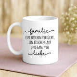Weiße Tasse mit personalisiertem Spruch und Namen – individuelle Geschenkidee von Love & Faith