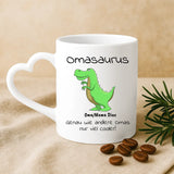 Weiße Tasse mit Herzhenkel und personalisiertem Namen – romantische Geschenkidee von Love & Faith