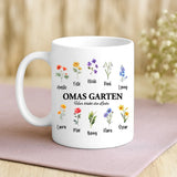 Weiße Tasse mit personalisiertem Spruch und Namen – individuelle Geschenkidee von Love & Faith