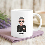 Weiße Tasse mit personalisiertem Spruch und Namen – individuelle Geschenkidee von Love & Faith