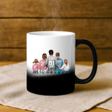 Magische Tasse mit Thermo-Farbwechsel und personalisiertem Namen – witzige Geschenkidee von Love & Faith