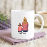 Weiße Tasse mit personalisiertem Spruch und Namen – individuelle Geschenkidee von Love & Faith