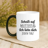 Magische Tasse mit Thermo-Farbwechsel und personalisiertem Namen – witzige Geschenkidee von Love & Faith