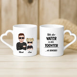 Weiße Tasse mit Herzhenkel und personalisiertem Namen – romantische Geschenkidee von Love & Faith