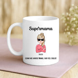 Weiße Tasse mit personalisiertem Spruch und Namen – individuelle Geschenkidee von Love & Faith