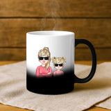 Magische Tasse mit Thermo-Farbwechsel und personalisiertem Namen – witzige Geschenkidee von Love & Faith