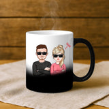 Magische Tasse mit Thermo-Farbwechsel und personalisiertem Namen – witzige Geschenkidee von Love & Faith