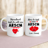 Personalisierte Tasse Manchmal mit Druck für Paare