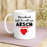Weiße Tasse mit personalisiertem Spruch und Namen – individuelle Geschenkidee von Love & Faith
