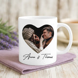 Weiße Tasse mit personalisiertem Spruch und Namen – individuelle Geschenkidee von Love & Faith