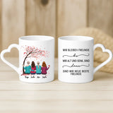 Weiße Tasse mit Herzhenkel und personalisiertem Namen – romantische Geschenkidee von Love & Faith