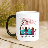 Magische Tasse mit Thermo-Farbwechsel und personalisiertem Namen – witzige Geschenkidee von Love & Faith