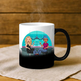 Magische Tasse mit Thermo-Farbwechsel und personalisiertem Namen – witzige Geschenkidee von Love & Faith