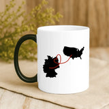 Personalisierte Tasse mit Druck für die Familie – Ob nah ob fern – Motiv 9