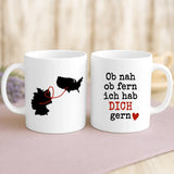 Personalisierte Tasse mit Druck für die Familie – Ob nah ob fern