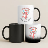 Magische Tasse mit Thermo-Farbwechsel und personalisiertem Namen – witzige Geschenkidee von Love & Faith