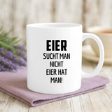 Weiße Tasse mit personalisiertem Spruch und Namen – individuelle Geschenkidee von Love & Faith