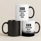 Magische Tasse mit Thermo-Farbwechsel und personalisiertem Namen – witzige Geschenkidee von Love & Faith