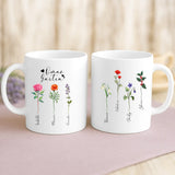 Weiße Tasse mit personalisiertem Spruch und Namen – individuelle Geschenkidee von Love & Faith