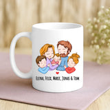 Weiße Tasse mit personalisiertem Spruch und Namen – individuelle Geschenkidee von Love & Faith