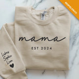 Beiger Pullover für Papa mit Kindernamen personalisiert von Love & Faith