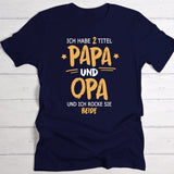 Dunkelblaues T-Shirt für Opa zum Vatertag mit Personalisierung von Love & Faith