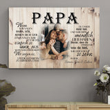 An unseren Papa - Eltern-Leinwand