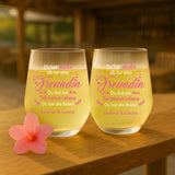 2er Set Weintumbler für Freundinnen mit persönlichem Text gestalten von Love & Faith
