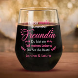 Weintumbler für Freundin mit persönlichem Text gestalten von Love & Faith