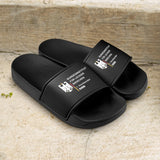 schwarze Badeschlappen Bundesinstitut für lecker Bierchen personalisiert von Love & Faith