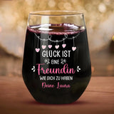 Weintumbler für Freundin mit persönlichem Text gestalten von Love & Faith
