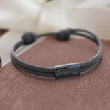 Für dich - Personalisiertes Segeltau Armband mit Namen und Symbol unisex