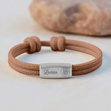 bronze Segeltau Armband mit persönlicher Namensgravur von Love & Faith