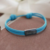 petrol Segeltau Armband mit persönlicher Namensgravur von Love & Faith