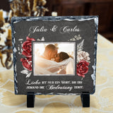 Liebe ist... - Paar-Schieferplatte